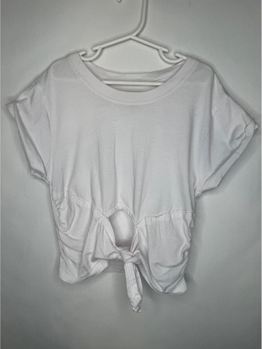 white crop top